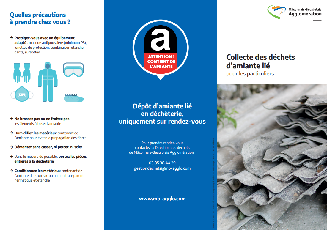 Déchets AMIANTE : journées de collecte dédiées en déchèterie